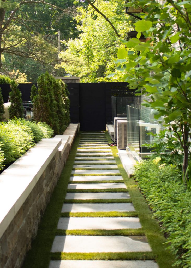 lovely stone walkway and foliage